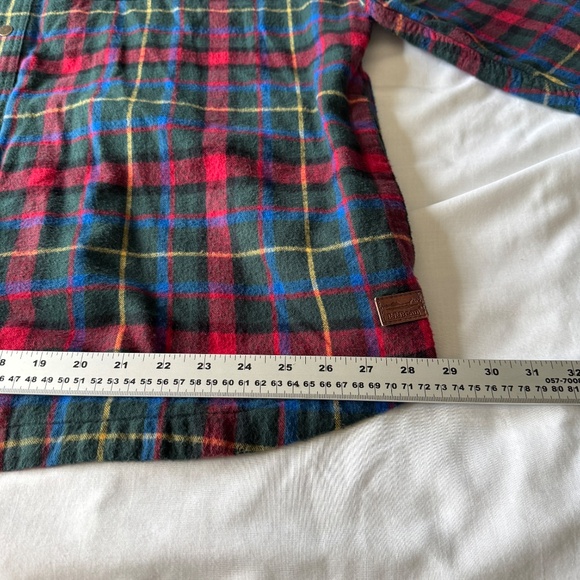 L. L. Bean Men's Slightly Fitted Scotch Plaid Flannel Snap Up Hooded Shirt XXL - Picture 15 of 16